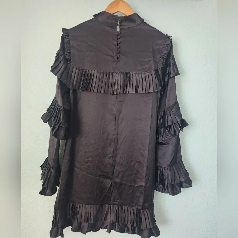 Frame Denim Black Ruffle Dress - Picture 2 of 15